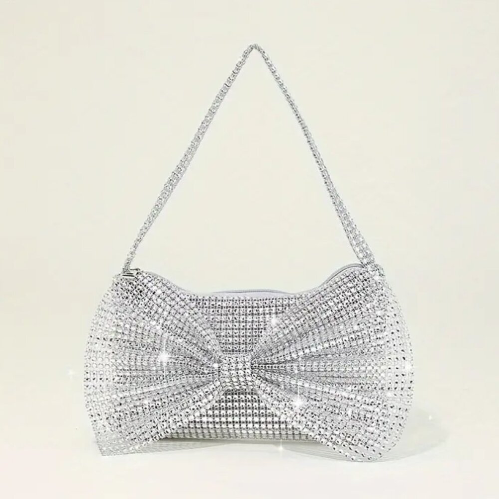 ✨ Rhinestone Bowknot Clutch Purse ✨